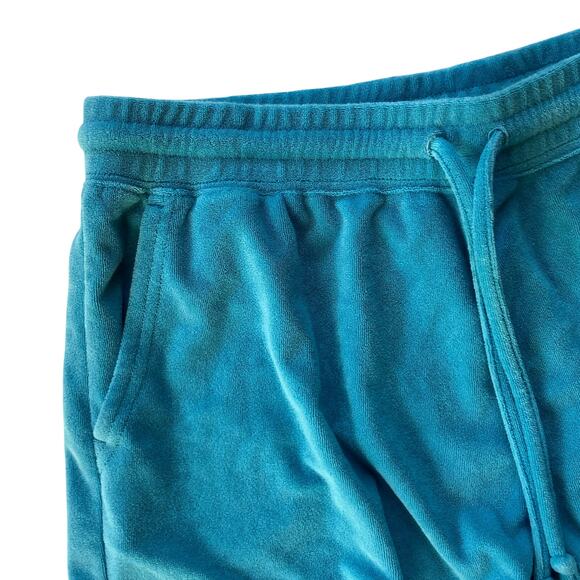 Fabletics Towel Terry Mushroom Short AQUA BLUE Shorts Size XL - Picture 2 of 7